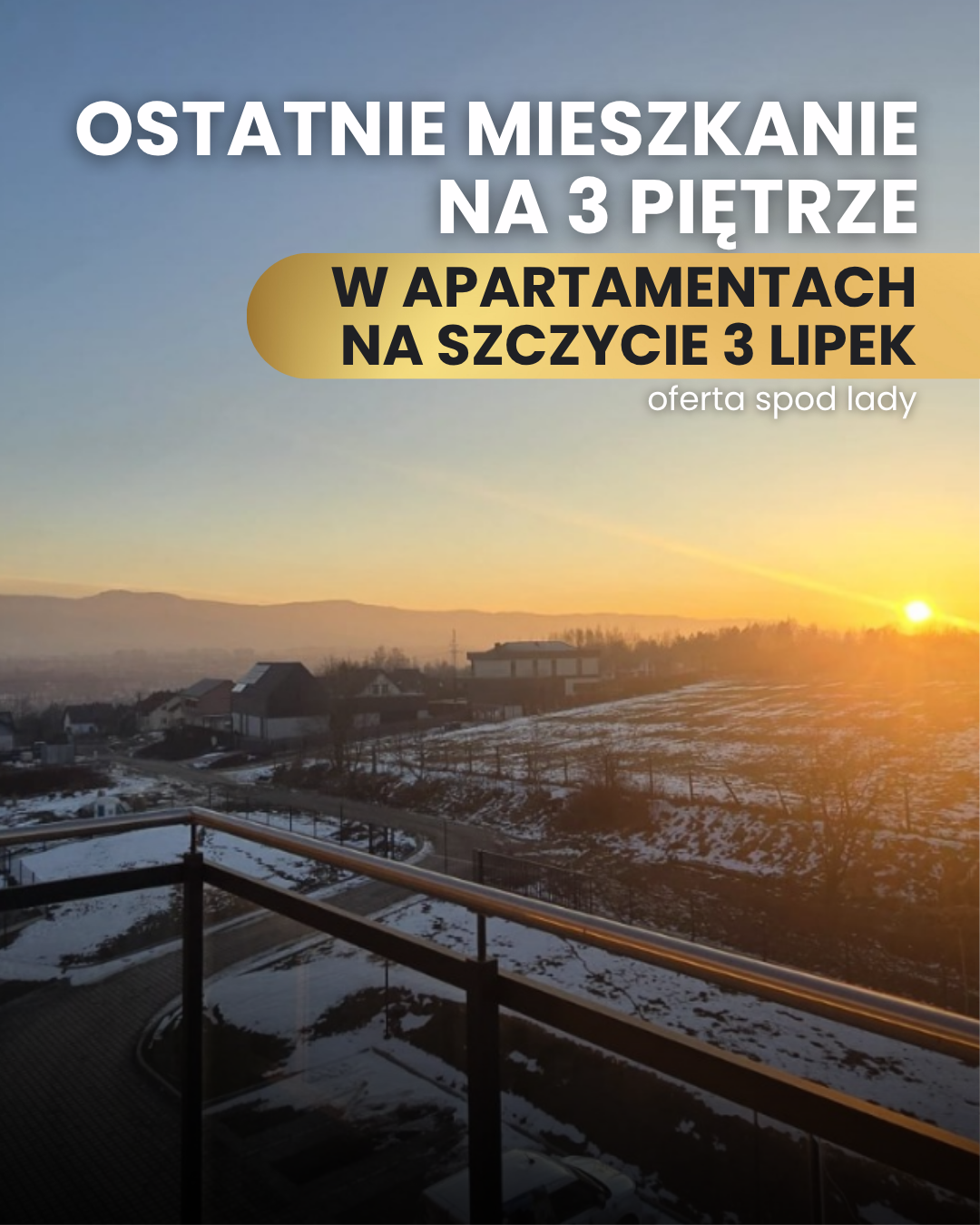 🔥OSTATNIE MIESZKANIE w Apartamentach na Szczycie 3 lipek na 3 piętrze spod lady 🔥